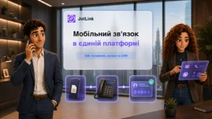 Вільям і Мія працюють із мобільним зв'язком, бізнес-телефонією, записами та CRM в єдиній платформі
